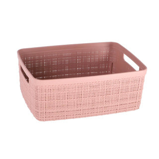 Canasta de almacenamiento de yute de curvor s 5l rosa amanecer