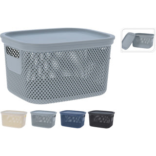 Scatola di archiviazione con coperchio 6 litri 4 assorchi