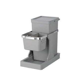 Cestino Eko Waste 20+4L grigio deco costruito -in
