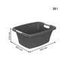 Rotho laundry basket 25 liters Flowers Gray