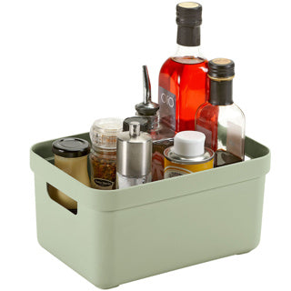 Sigma caja de almacenamiento para el hogar 5l verde 252x175x122mm | 3 piezas