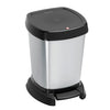 Rotho Rotho Paso Pedal Bin 6L Silver Metallic