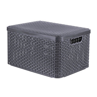 Curver Curver storage box style with lid L 30 L metallic silver colored
