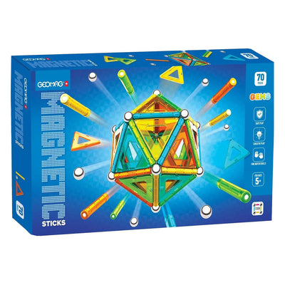 Set di bastoncini magnetici e pietre preziose Geomag - 70 pezzi.