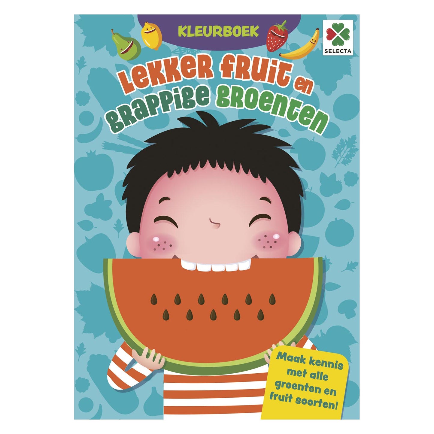 Libro da colorare gustosi frutta e verdure divertenti