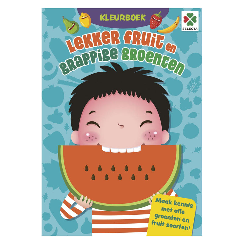 Libro da colorare gustosi frutta e verdure divertenti