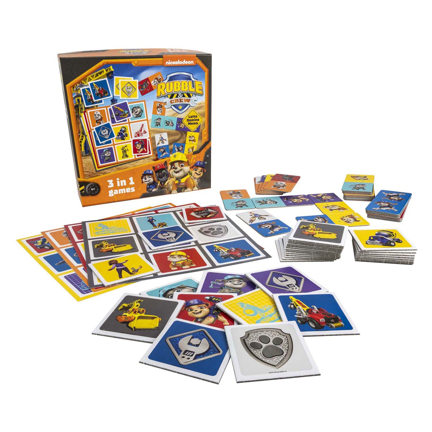 Tactic paw patrol rubble crew 3in1 memo lotto domino