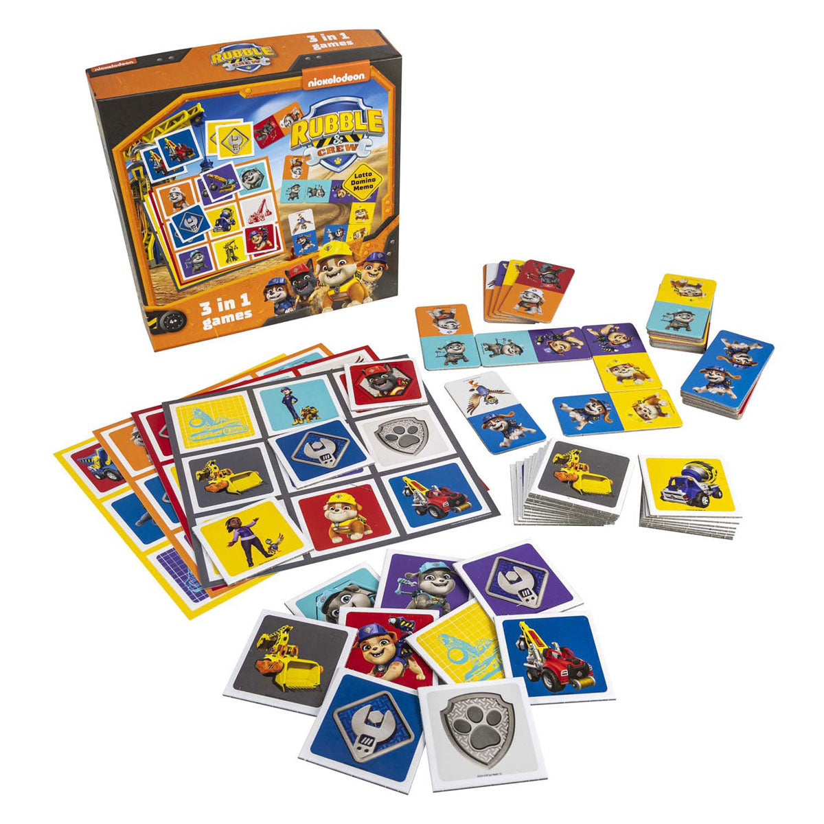 Tactic paw patrol rubble crew 3in1 memo lotto domino