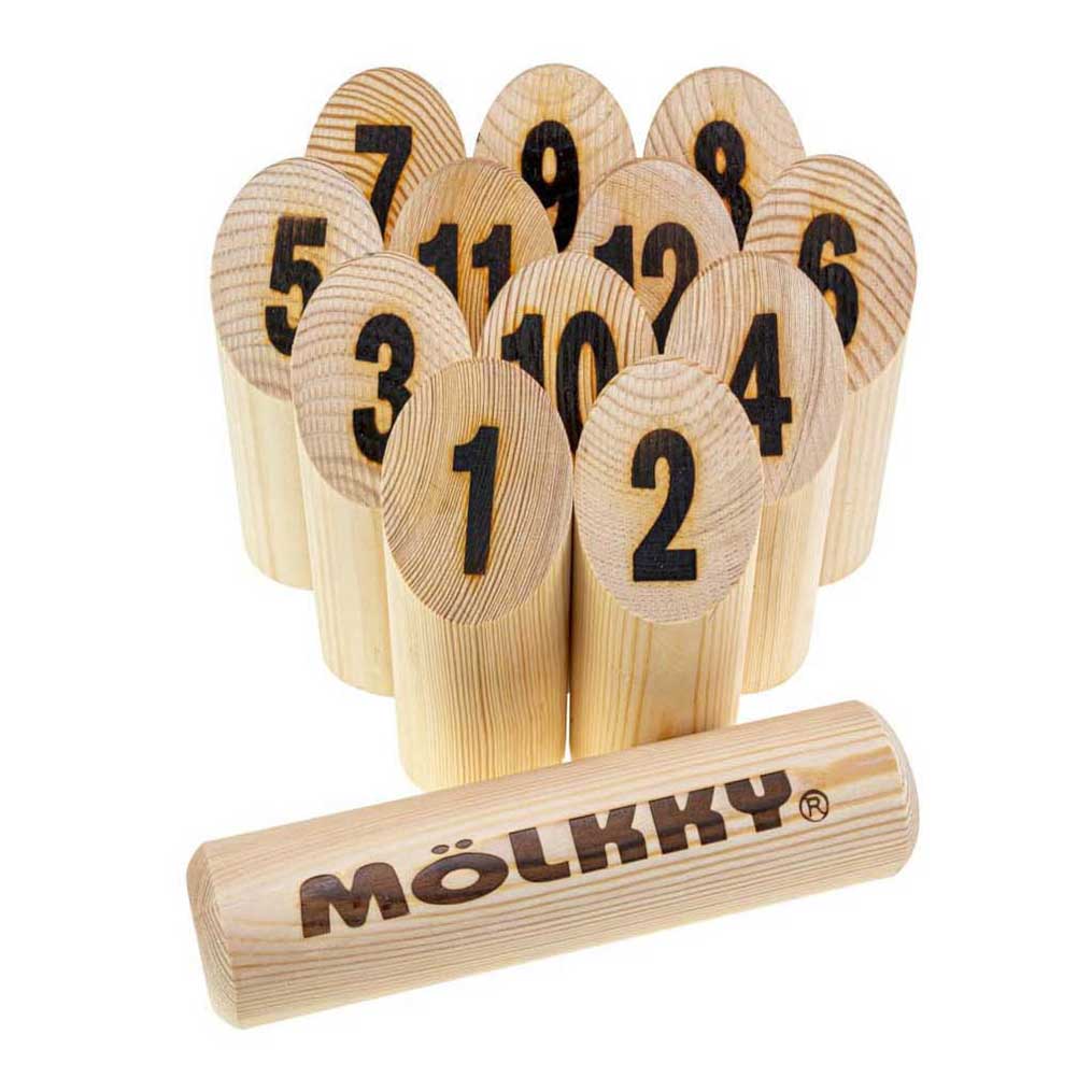 Selecta molkky go gioco di lancio in legno di pino con 12 coni