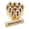 Selecta molkky go gioco di lancio in legno di pino con 12 coni