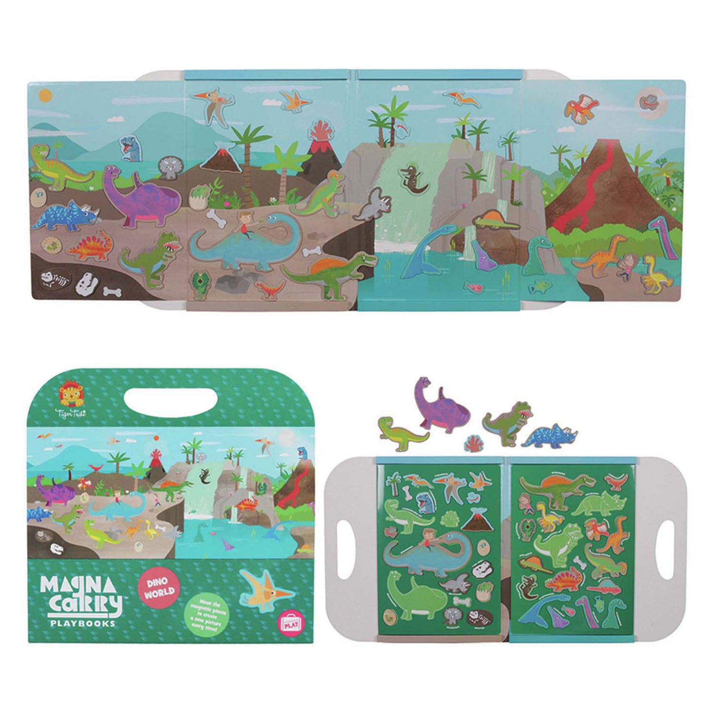 Tiger tribe magna carry - dinosaurus magneetboek