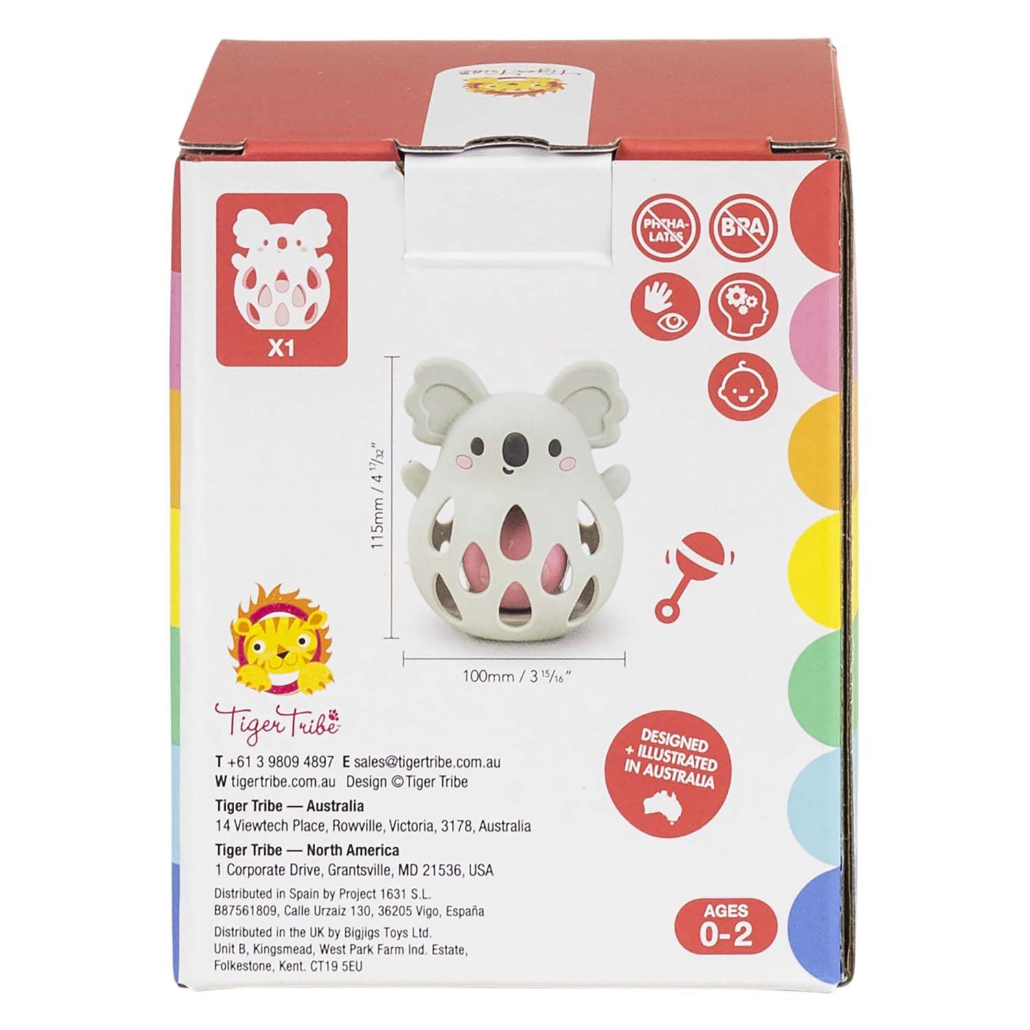 Tiger tribe | siliconen rammelaar - koala