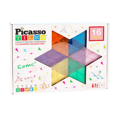 Geometría Selecta PicasTiles - Maldosas de construcción magnética, 16dlg.