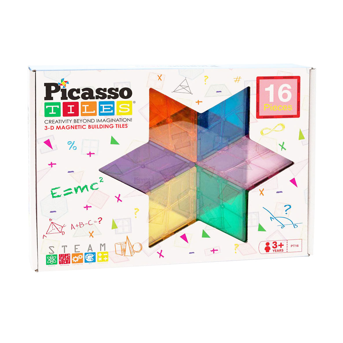 Geometría Selecta PicasTiles - Maldosas de construcción magnética, 16dlg.