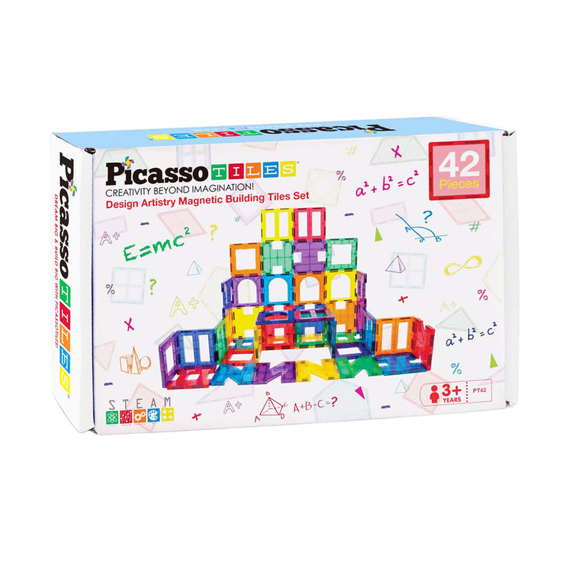 Picasso tiles picassotiles artistry - magnetische bouwtegels, 42dlg.