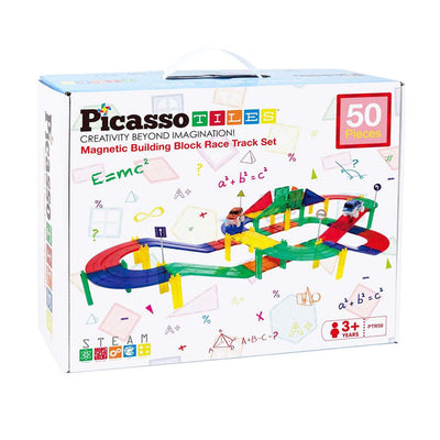 SelectA Picassotiles Race Track - Tiles Magnetic Building, 50dlg.