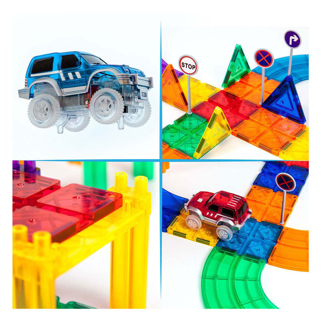 SelectA Picassotiles Race Track - Tiles Magnetic Building, 50dlg.