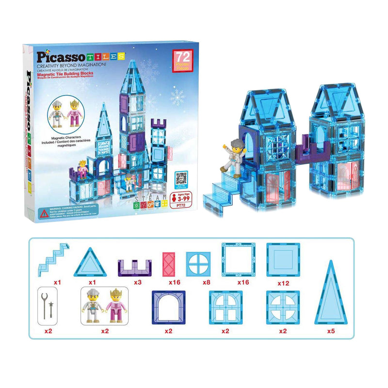 SelectA Picassotiles Tema invernale - piastrelle dell'edificio magnetico, 72dlg.