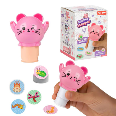 Toi-toys stickermachine dier +stickerboek 3ass