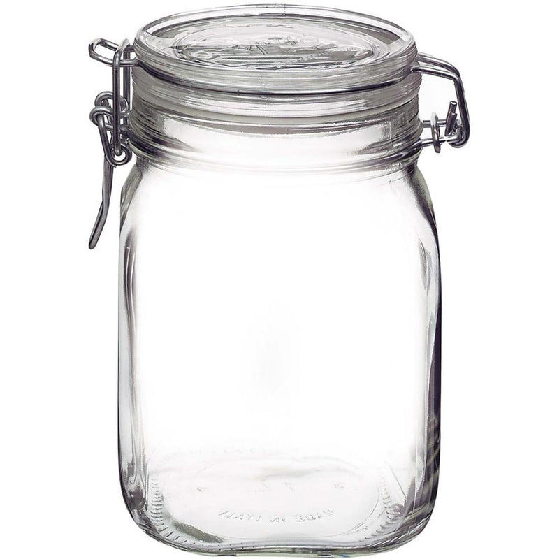 Rocco bormioli klempot vierkant 1,0ltr fido pak a 6 st