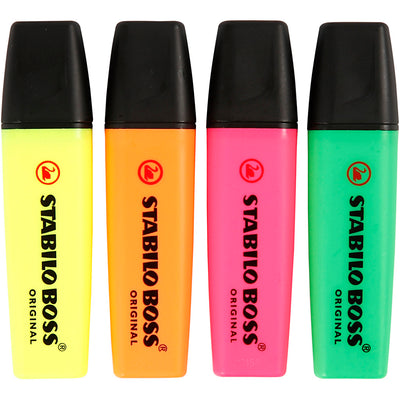 ABI markers, neon green, neon orange, neon pink, neon yellow, 4 piece 1 box