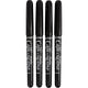 Marcadores caligráficos, espesor de línea 1.4+2.5+3.6+4.8 mm, negro, 4 piezas 1 caja