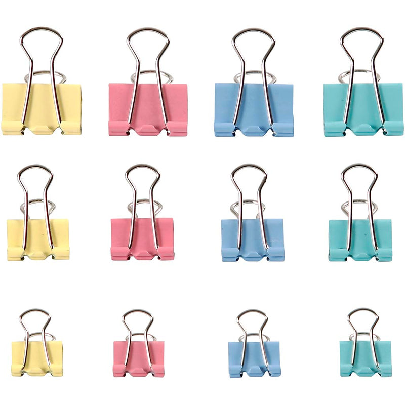 Clips plegables de Creativ Company, ancho: 15-19-25 mm, colores pastel, 30 div 1 caja