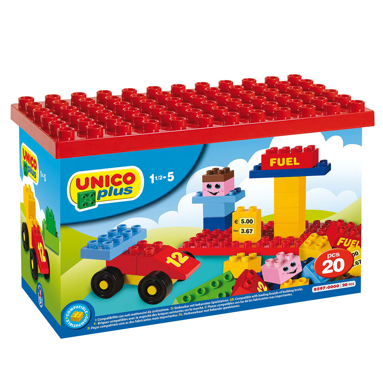 UNICO UNICO set con placa de construcción, 20dlg