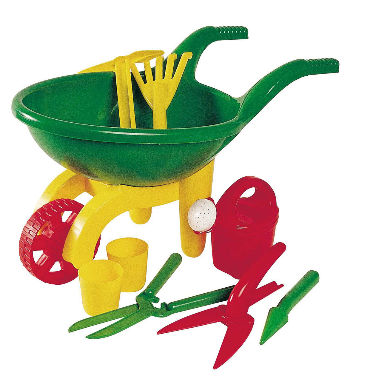 Carriola Androni con attrezzi da giardino