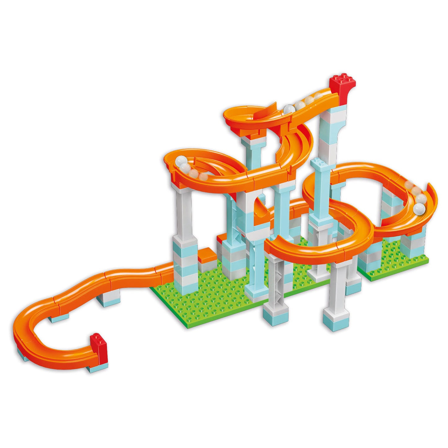 ANDRI Knikkerbaan Roller Coaster Set, 128dlg.