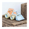 Trattore Dantoy con arancione blu a caricatore anteriore, 30 cm