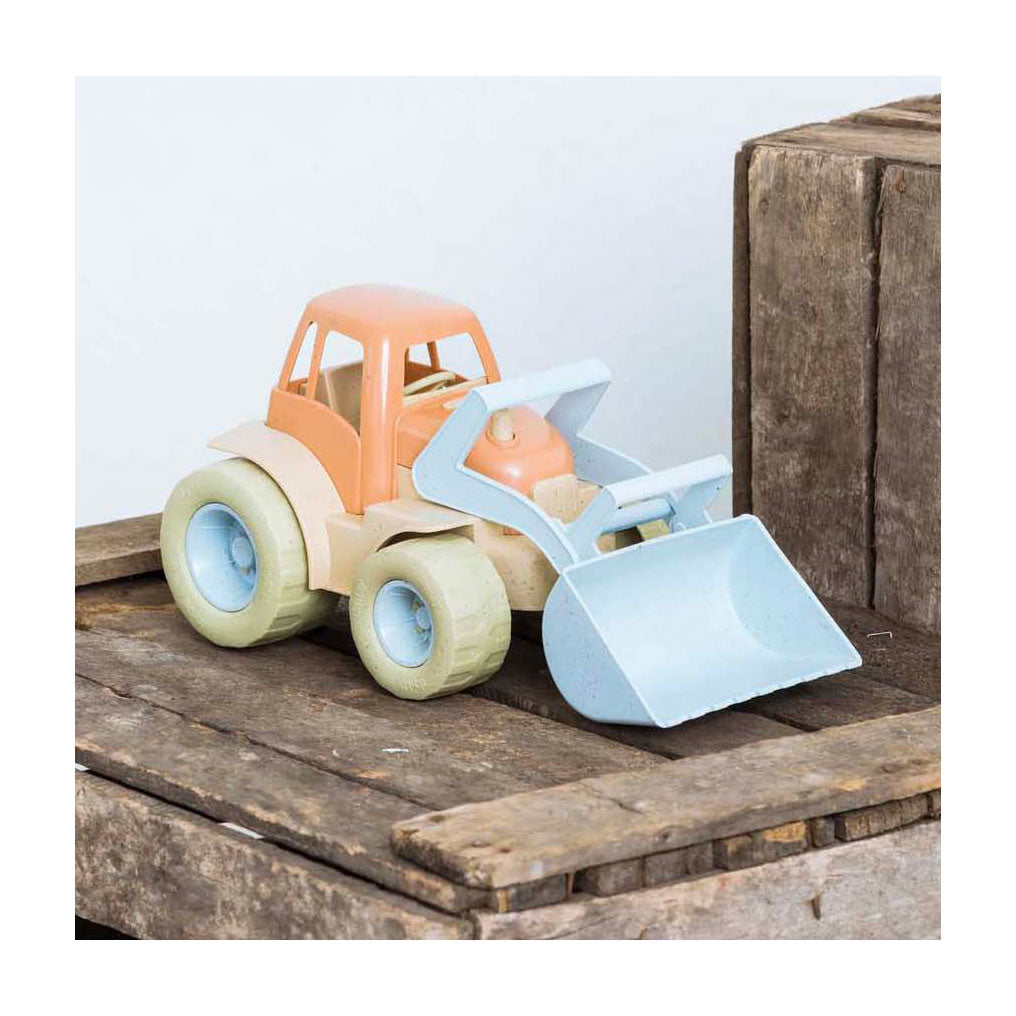 Trattore Dantoy con arancione blu a caricatore anteriore, 30 cm