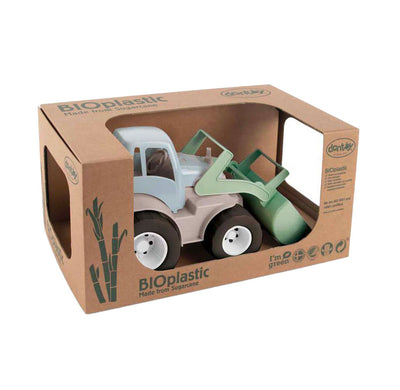 Tractor Dantoy con cargador frontal azul verde, 30 cm