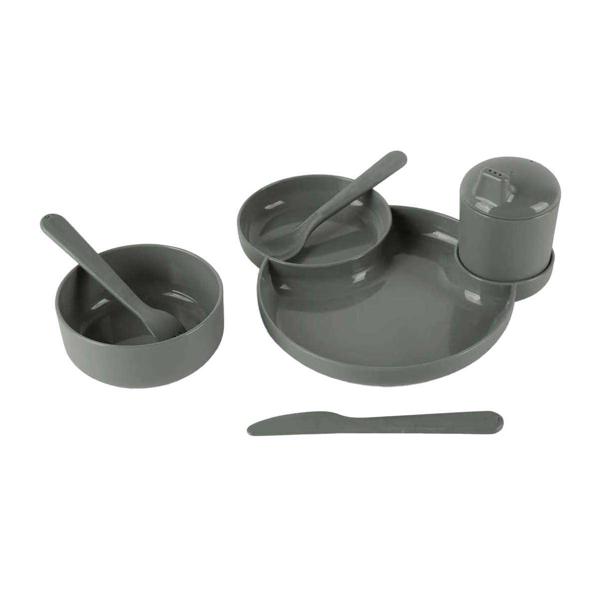 Dantoy Children's Service Olive Green, 7dlg.