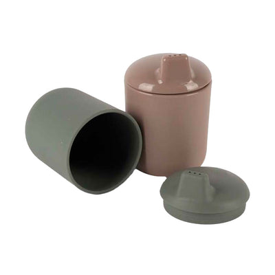 Dantoy Anti-Mess Brinking Cups Mokka Olive Green, 2Dlg.