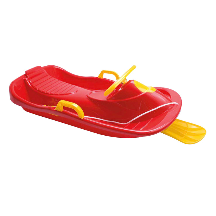 Dantoy stuurbare bobslee rood, 95 cm
