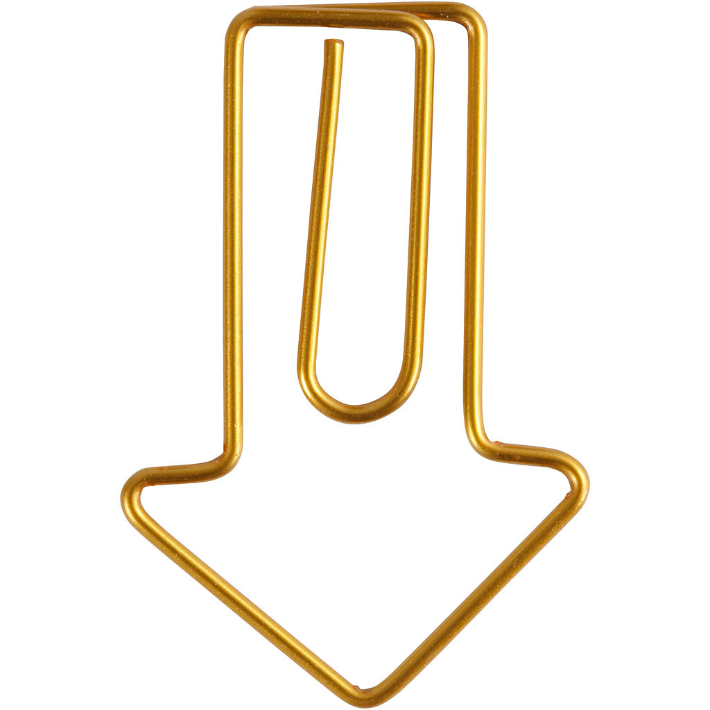 Clips de empresa Creativ, flecha, tamaño 40x25 mm, dorado, 6 piezas 1 caja