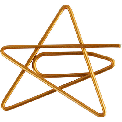 Clips de empresa Creativ, estrella, tamaño 30x30 mm, dorado, 6 piezas 1 caja