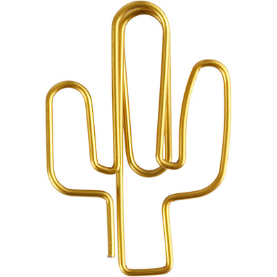 Clips de empresa Creativ, cactus, tamaño 40x30 mm, dorado, 6 piezas 1 caja