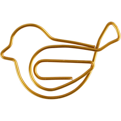 Clips de empresa Creativ, pájaro, tamaño 32x40 mm, dorado, 6 piezas 1 caja