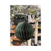 Hbx natural living kerstbal papier10cm groen