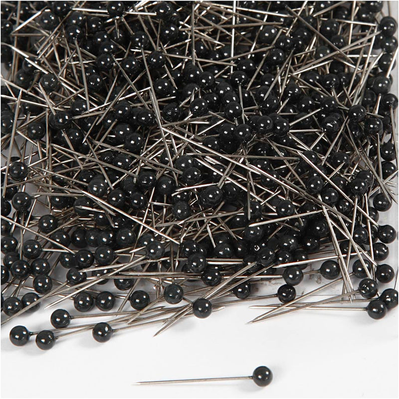Puntine per carte aziendali Creativ, l: 25 mm, d 4 mm, nere, 1000 pezzi 1 scatola