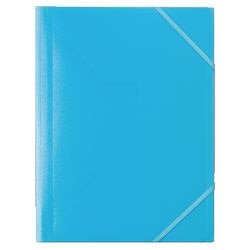 Cartelle office depot pp 500g mq a4 32x24,5cm blu 3 lembi chiusura ad elastico