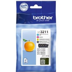 Inktcartridge brother lc3211 zwart cyaan magenta geel