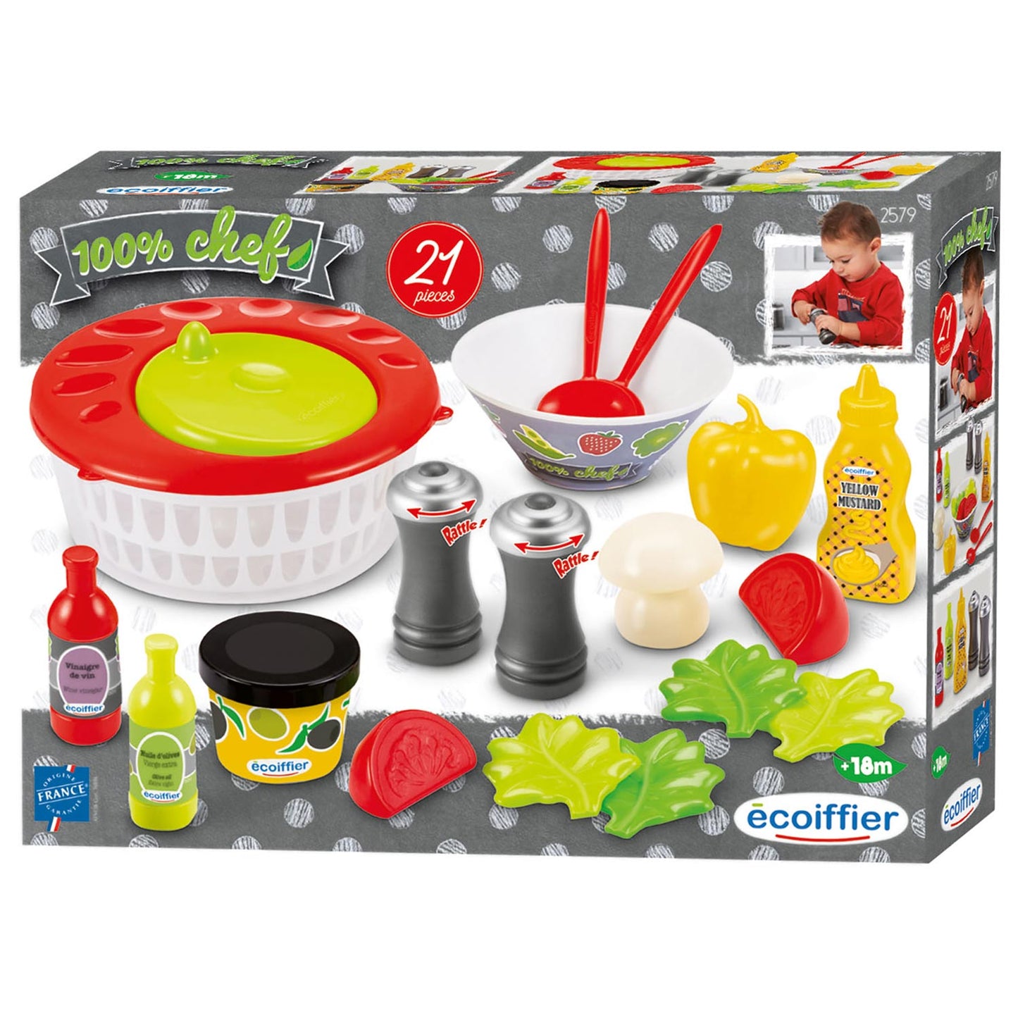 Set di insalata di chef al 100% ecoffier