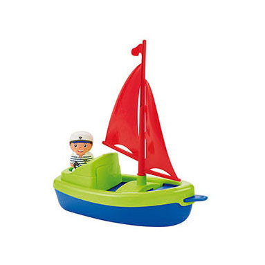 Ecoiffier Sailboat con figura de juego, 22 cm