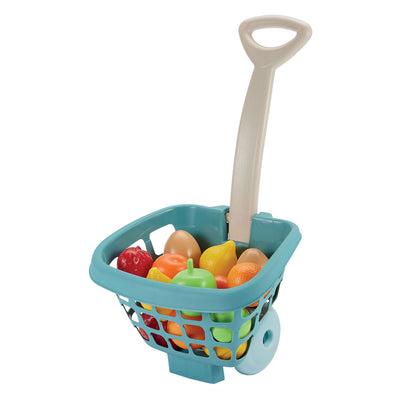 Ecoiffier Winkeltrolley con frutta, 14dlg.