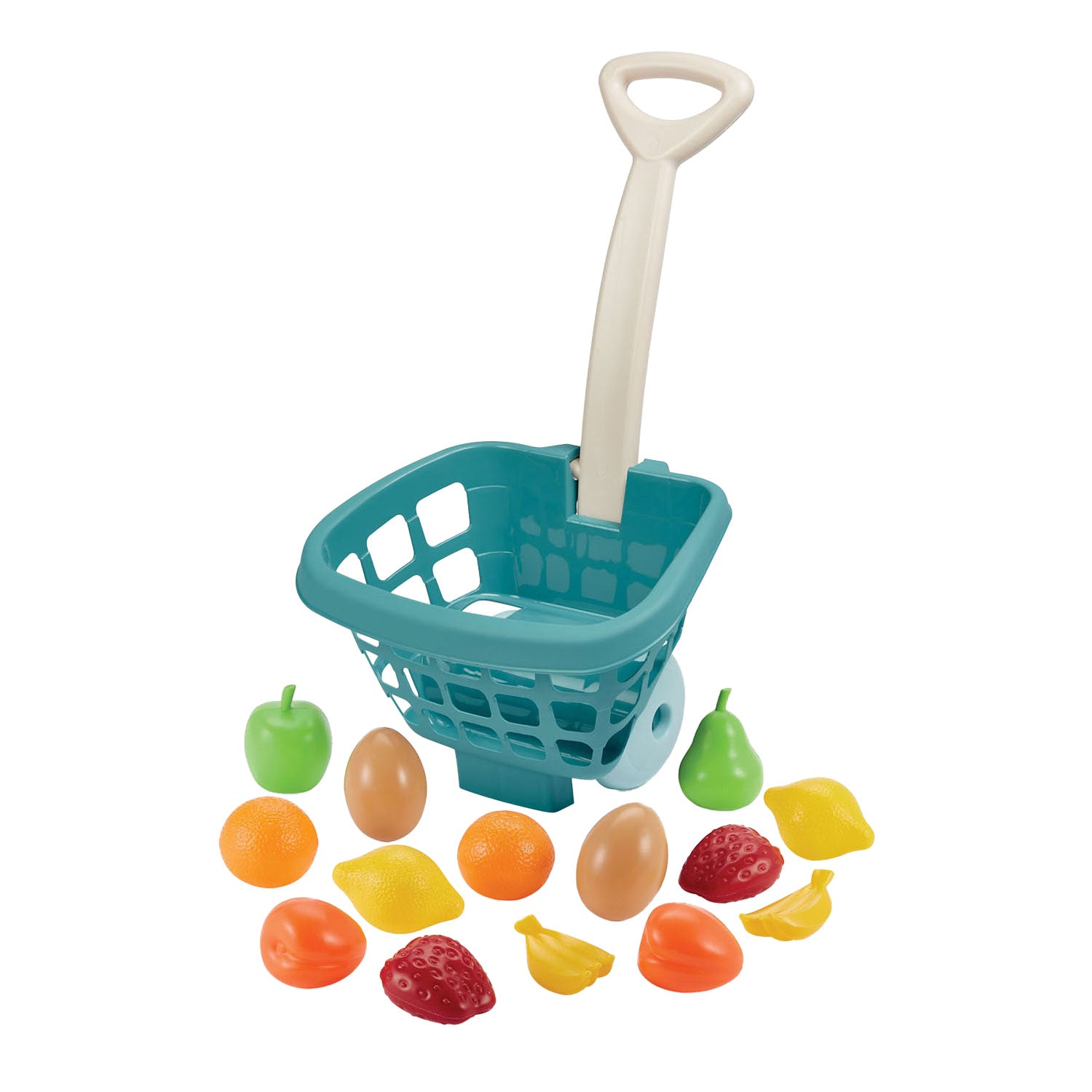 Ecoiffier Winkeltrolley con fruta, 14dlg.