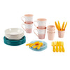 Ecoiffier vert azur picknick speelset met kartonnen picknickmand - 32dlg.