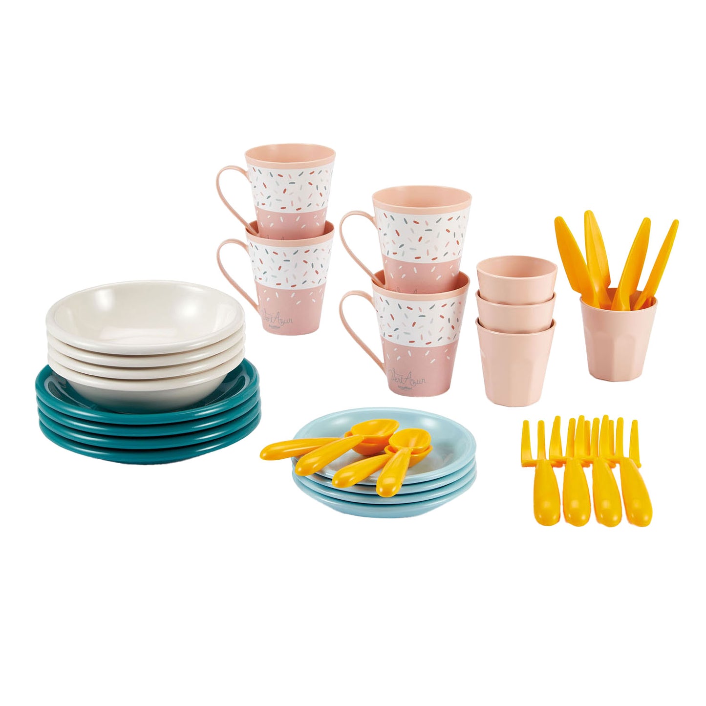 Ecoffier Picnic Play Set con cesto da picnic di cartone, 32dlg.